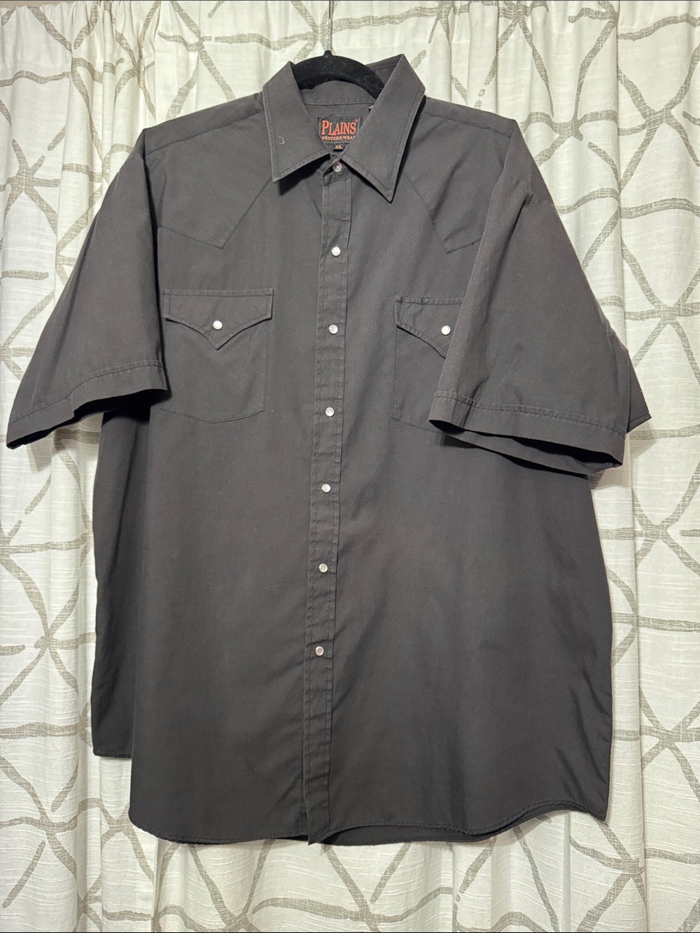 Plains Performance Black Short-Sleeve Western Shirt